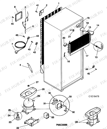 Взрыв-схема холодильника Kelvinator KBNT16NSEW2 - Схема узла C10 Cold, users manual